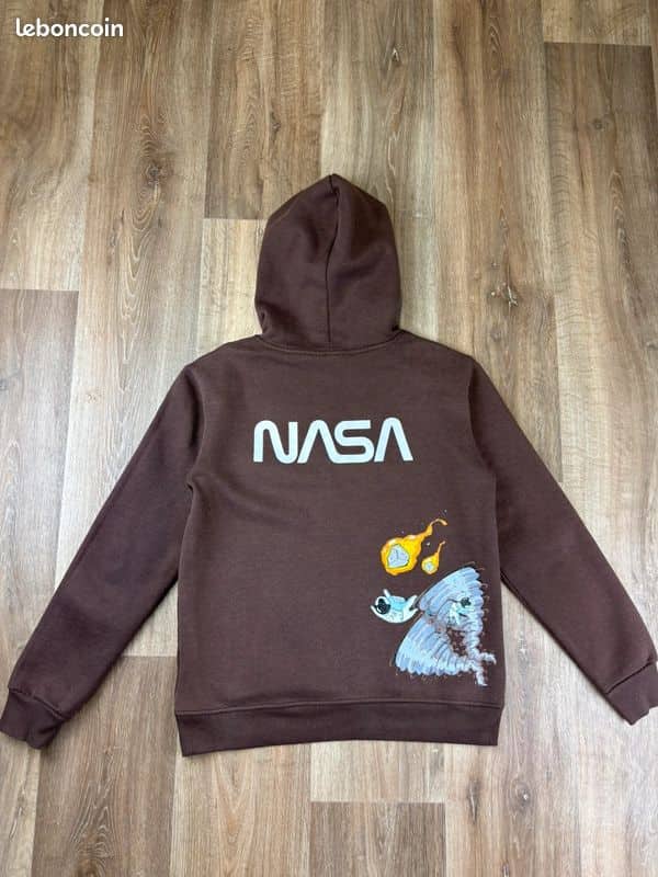Sweat À Capuche Marron NASA Espace astronaute Taille S