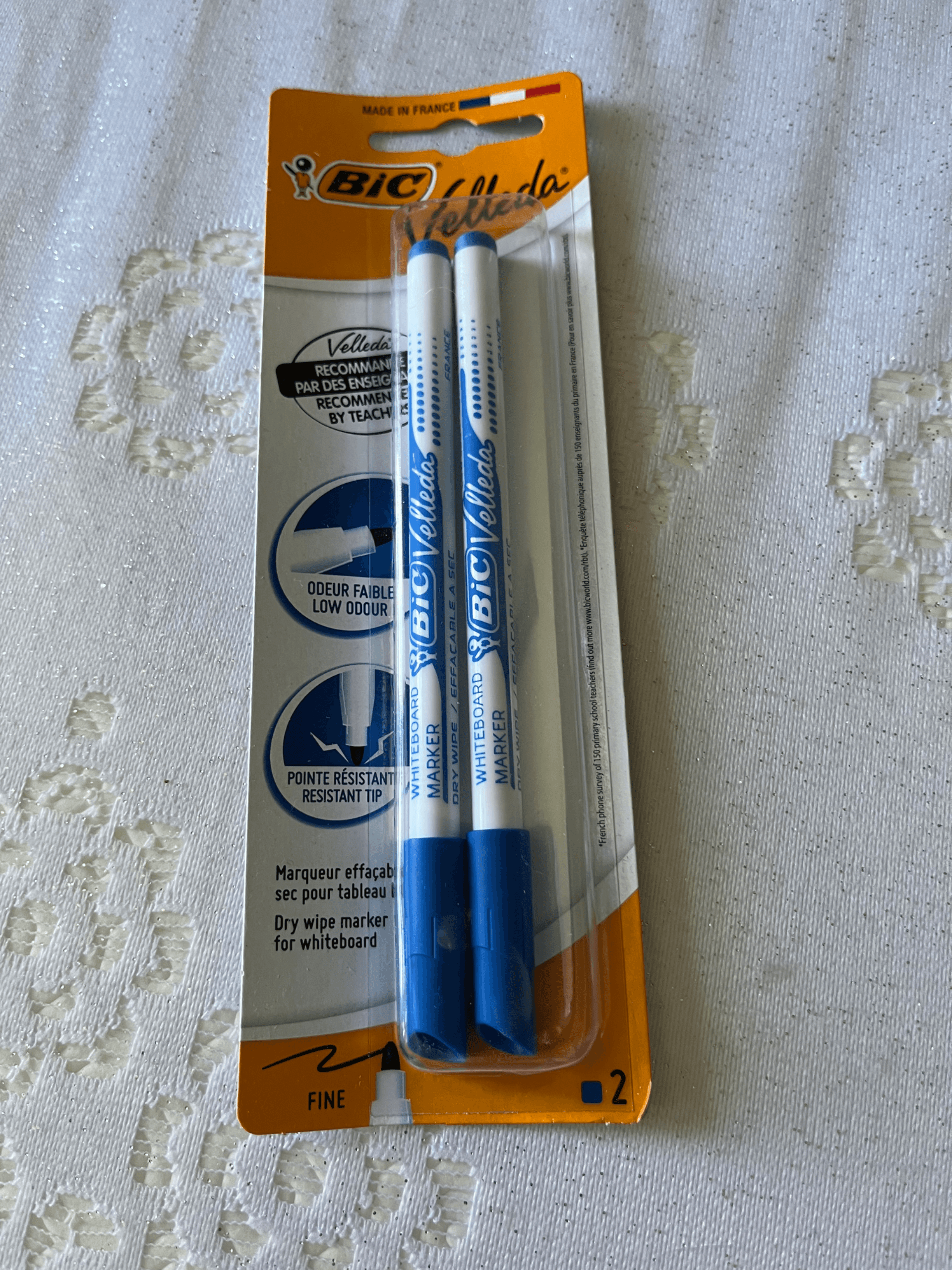 Lot de 2 marqueurs effaçables pour tableau blanc neuf