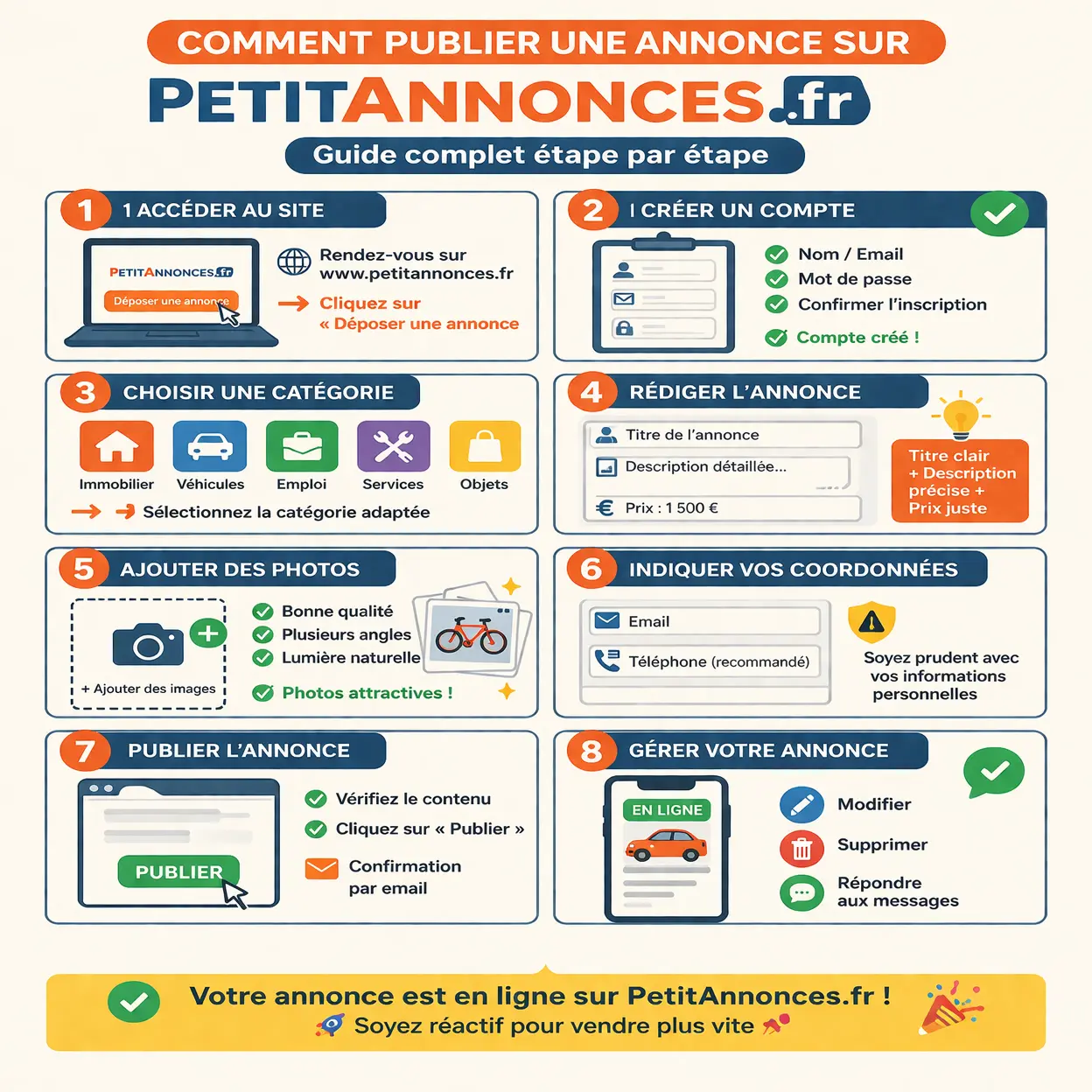 Comment publier une annonce sur Petitannonces.fr : guide complet
