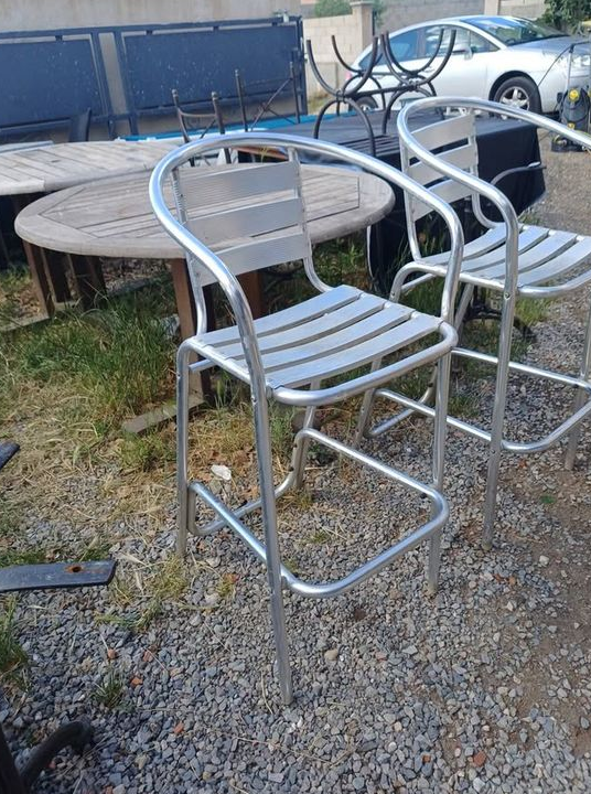 Tabourets de bar aluminium