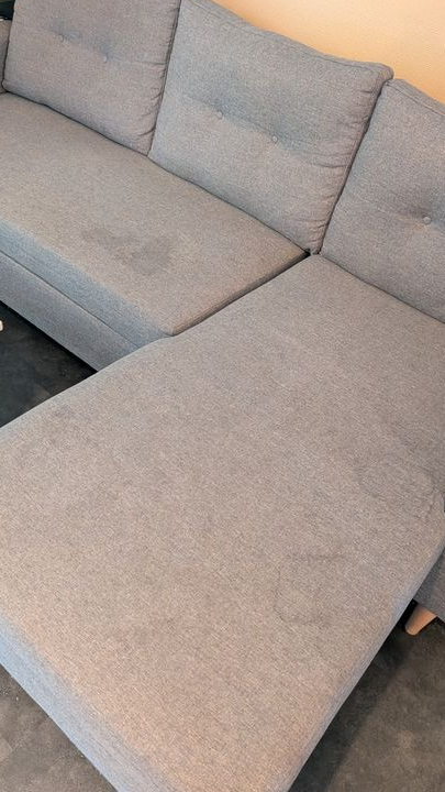 Canapé scandinave convertible avec méridienne gris