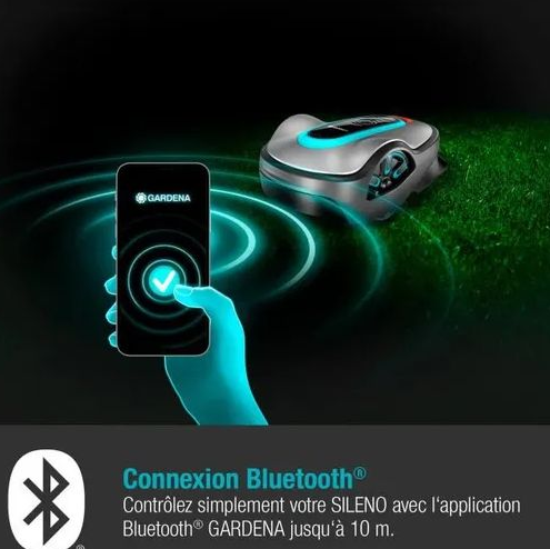 Robot tondeuse GARDENA - SILENO life 1000 - 1000 m² - bluetooth - Remis à neuf par SAV - Facture et garantie 10/2026