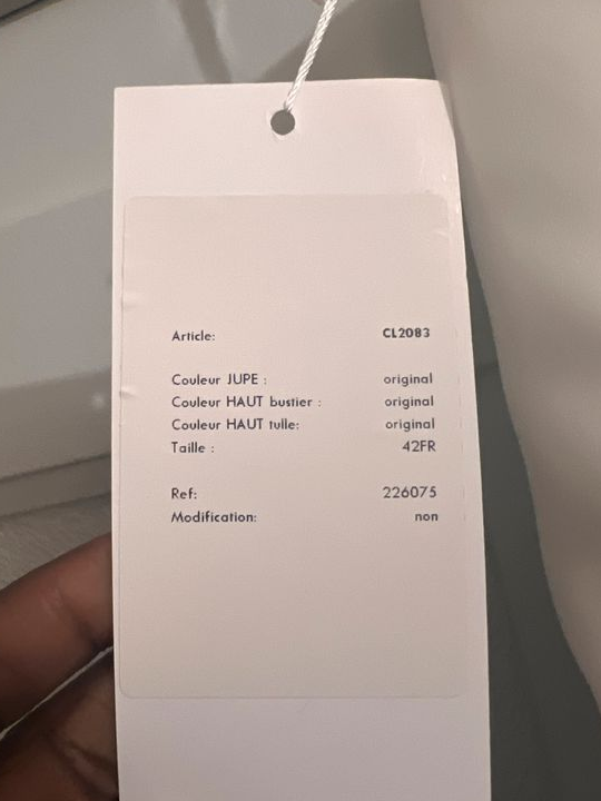 Robe de mariée neuve 280 euros
