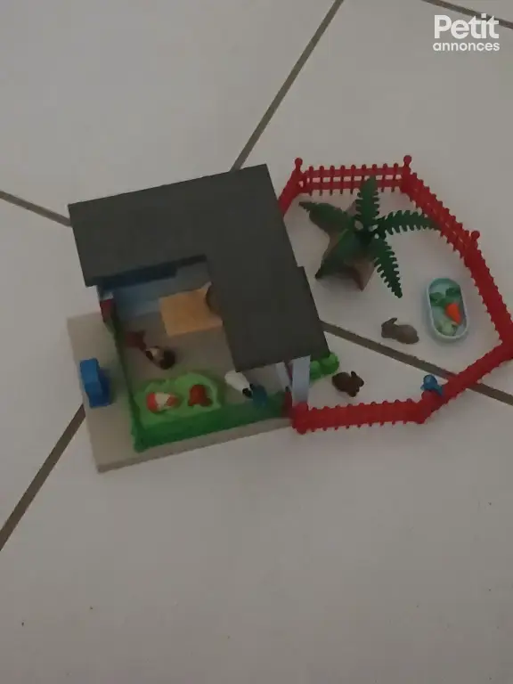 playmobil cochons d'inde et lapin très bon état complet