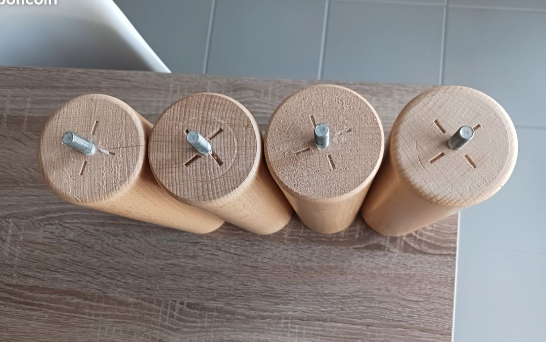 Lot de 4 pieds de lit de 25 cm