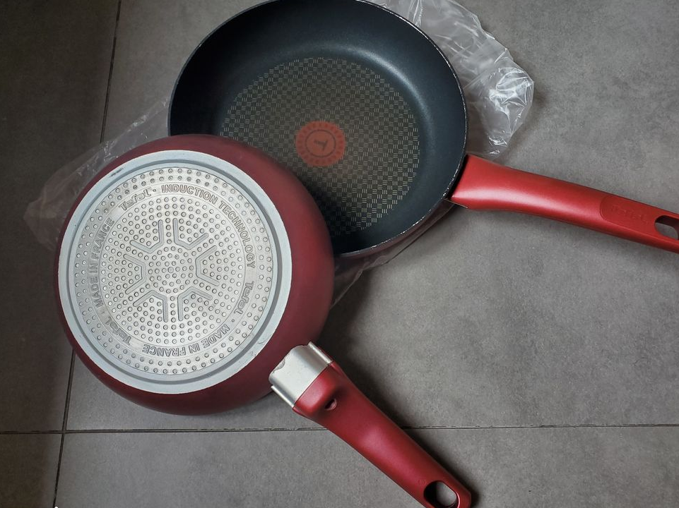Lot Duo 2 Poeles TEFAL rouges Induction