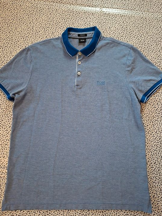 Hugo Boss polo homme bleu mercerised regular fit premium