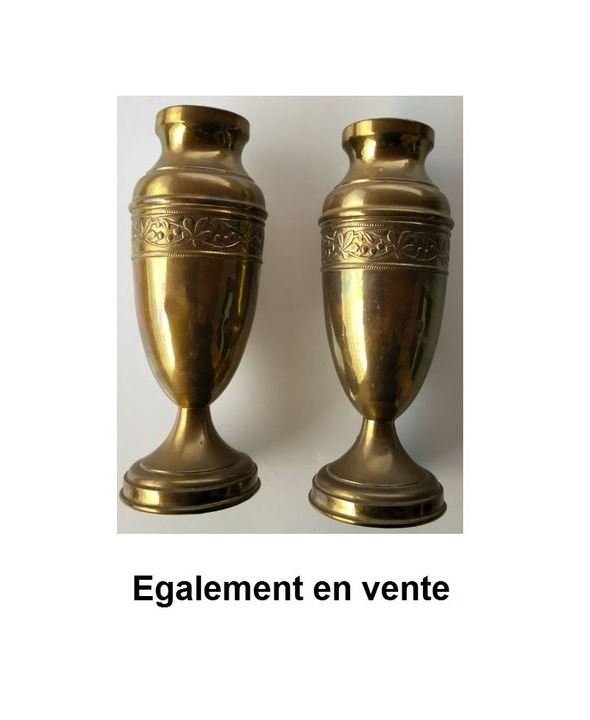 Paire de vases en laiton anciens