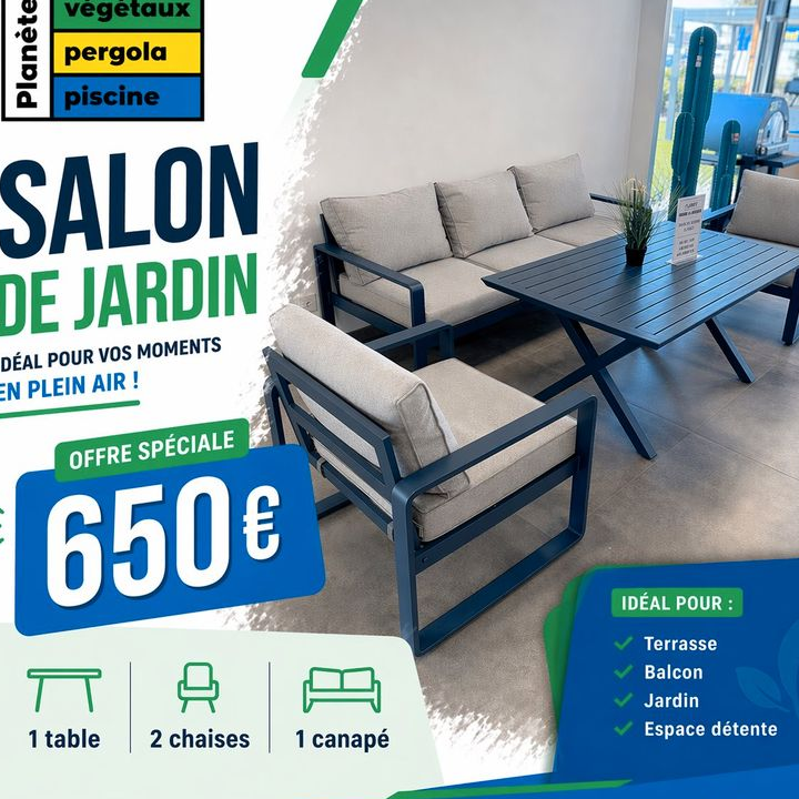 🔥 Mobilier De Jardin Moderne Aluminium Promo Totale