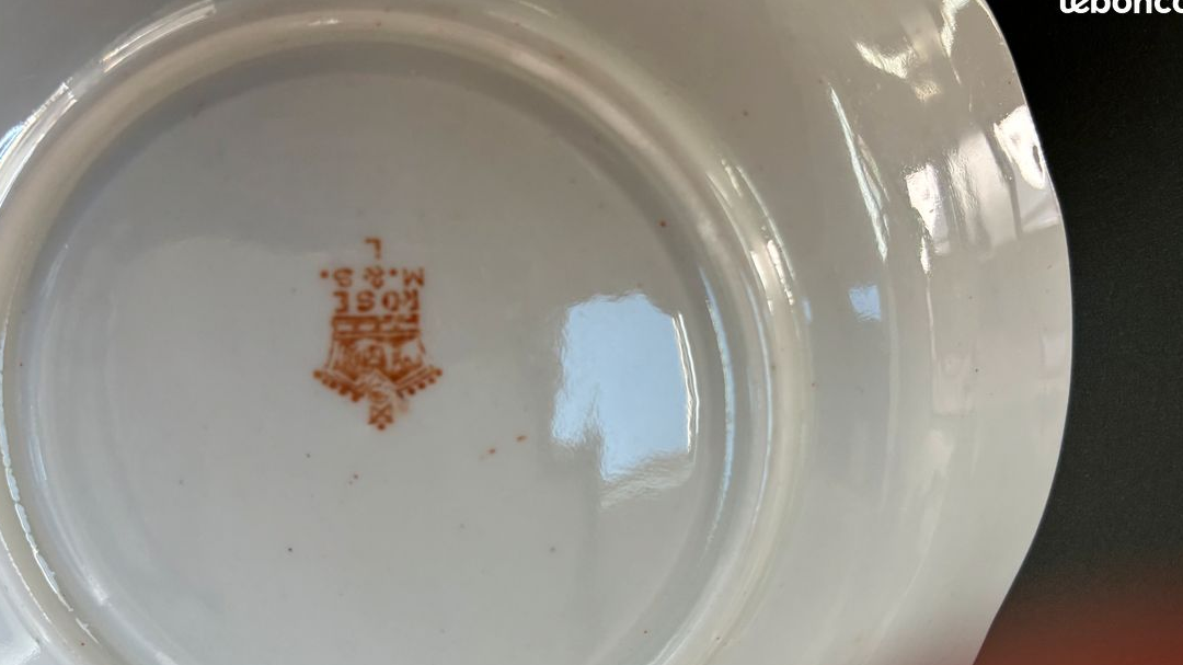 Service à Café / Thé / Dessert en porcelaine anglaise de la fin du 19 ème siècle