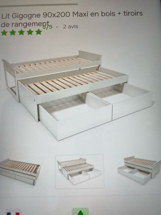 Lit gigogne IKEA 200/80