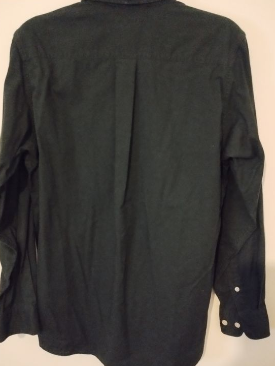 CELIO-Chemise manches longues pure coton Taille S bleue marine