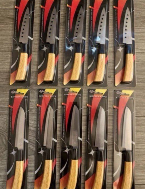 Lot de 10 couteaux de cuisine - Style japonais