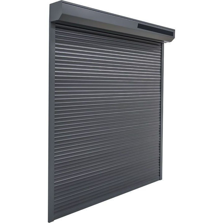 Volet roulant solaire aluminium anthracite - ouverture motorisée - Fortia - HT 1m35 LG 1m00