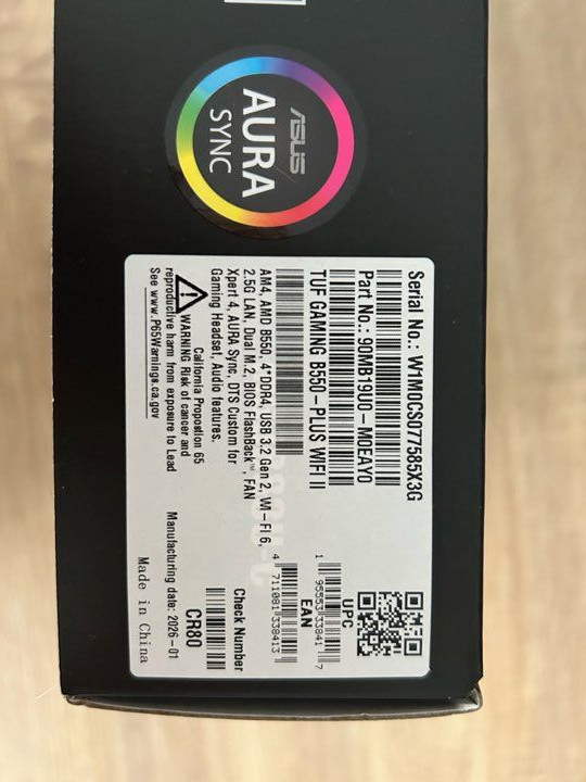 Carte mère asus tuf gaming b550-plus wifi ll