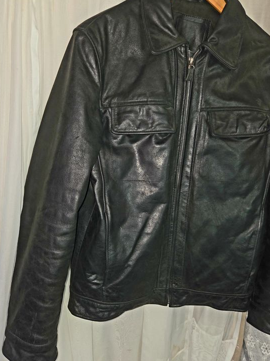 Blouson cuir noir 