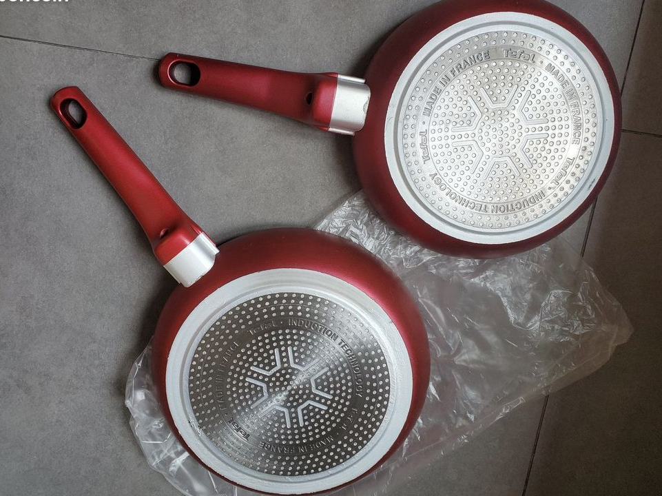 Lot Duo 2 Poeles TEFAL rouges Induction