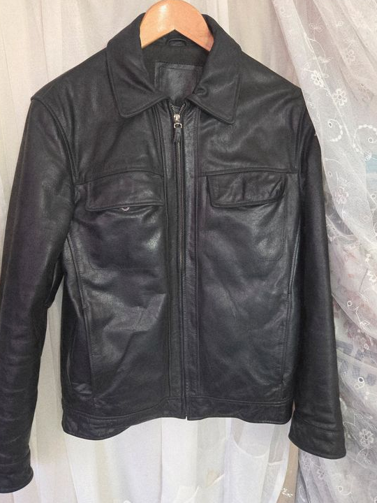 Blouson cuir noir 