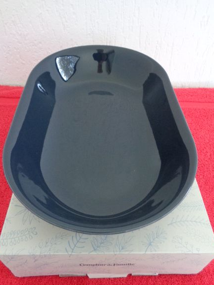 Grand Plat au Four- Porcelaine bleu-