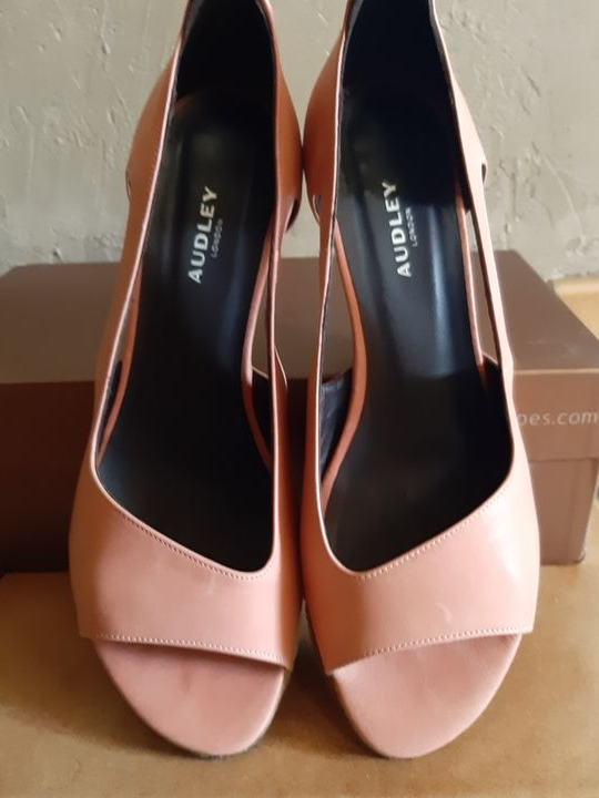 Audley - Chaussures à talons en cuir, saumon Talon : 5,5 cm