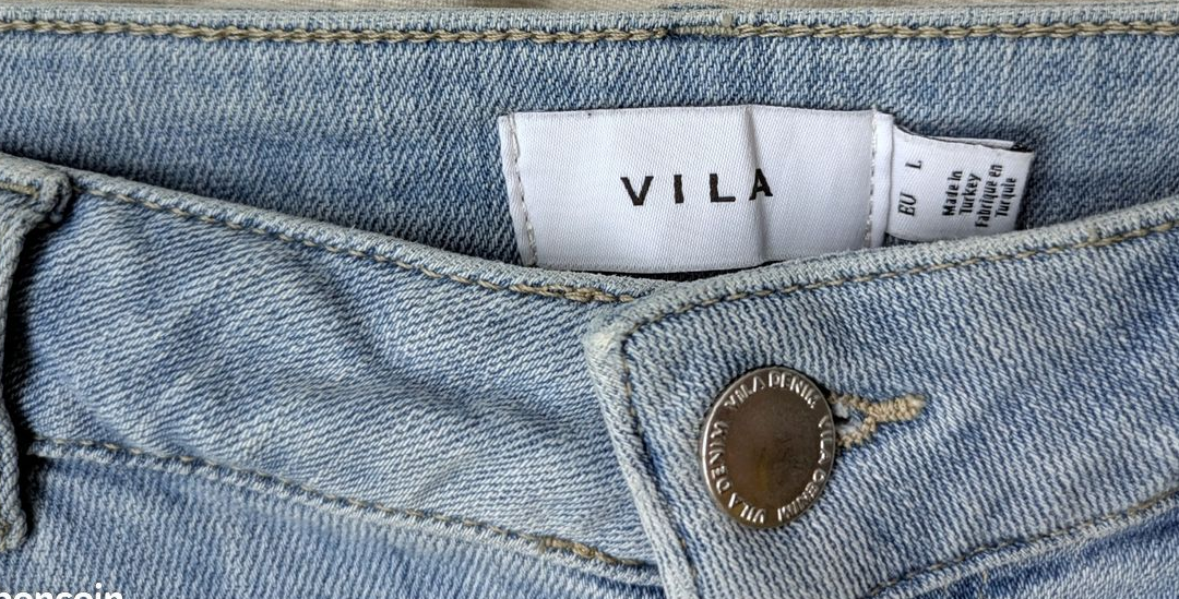 Jean taille haute skinny moulant extensible bleu clair délavé 