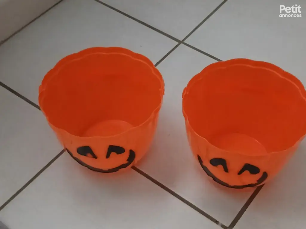 deux seau de halloween très bon état complet