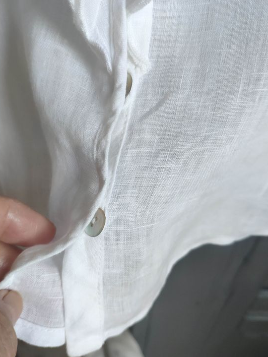 🌼 Très jolie chemisette blanche en lin/ Gérard Darel/Taille 40-42/ Impeccable  🌼