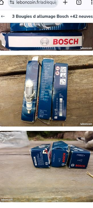 3 Bougies d allumage Bosch +42 neuves