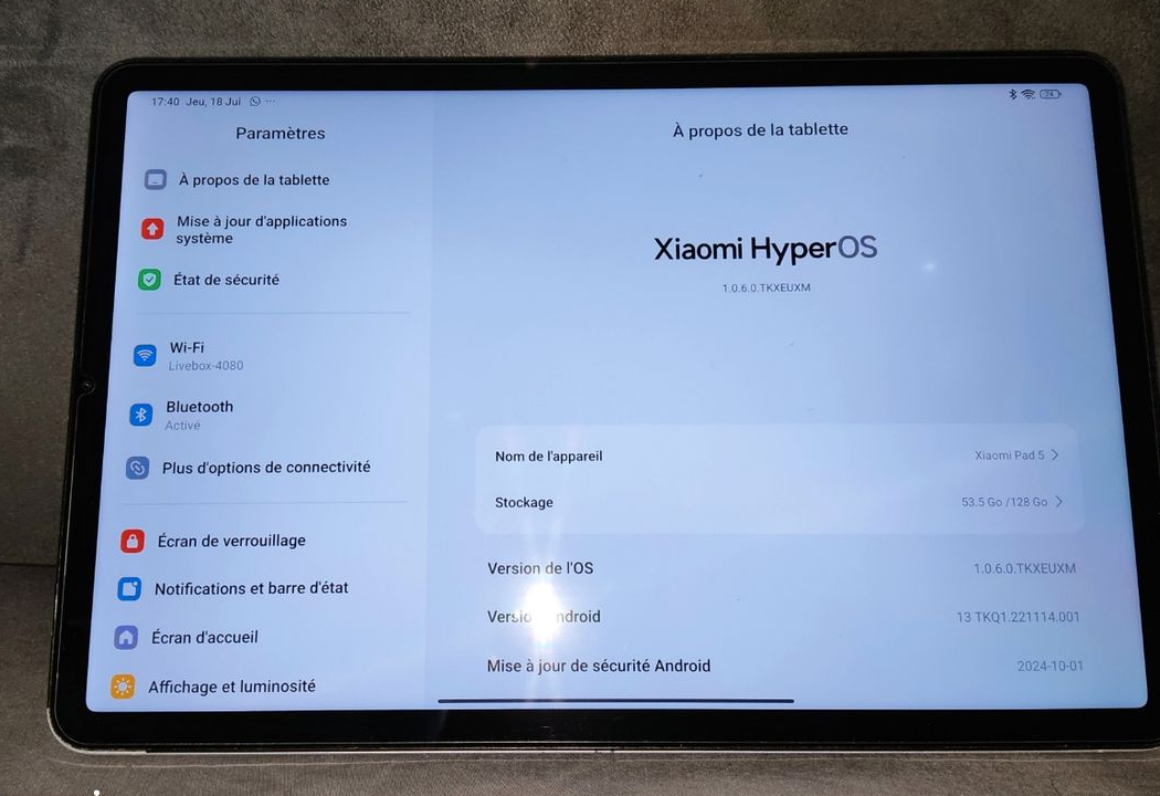 Tablette Xiaomi pad 5 128go/6go