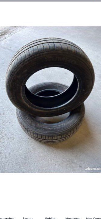 2 ou 4 pneus en 185 65 15 en bon état