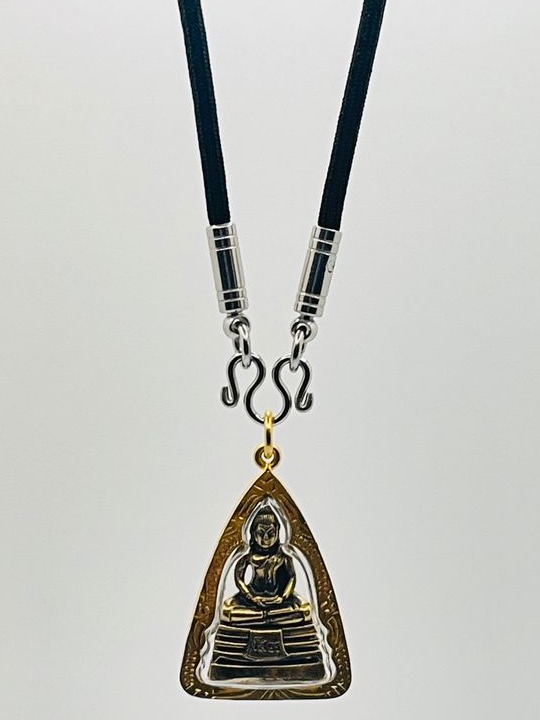 028 Collier pendentif Bouddha Amulette de protection de Thaïlande statue de Luang Por Sothon
