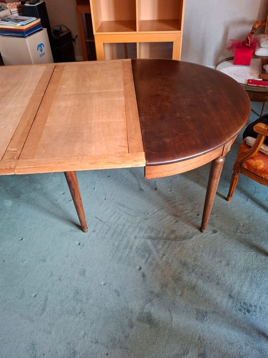 Table de salle à manger[115-315cm] + 6 chaises regences