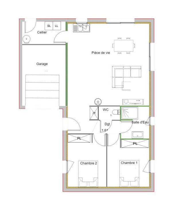 Maison 3 pièces 70 m²