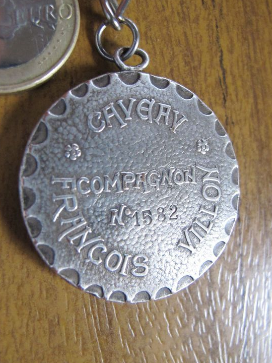 Porte clés d'un Compagnon du Caveau François Villon