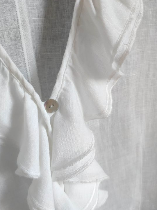 🌼 Très jolie chemisette blanche en lin/ Gérard Darel/Taille 40-42/ Impeccable  🌼