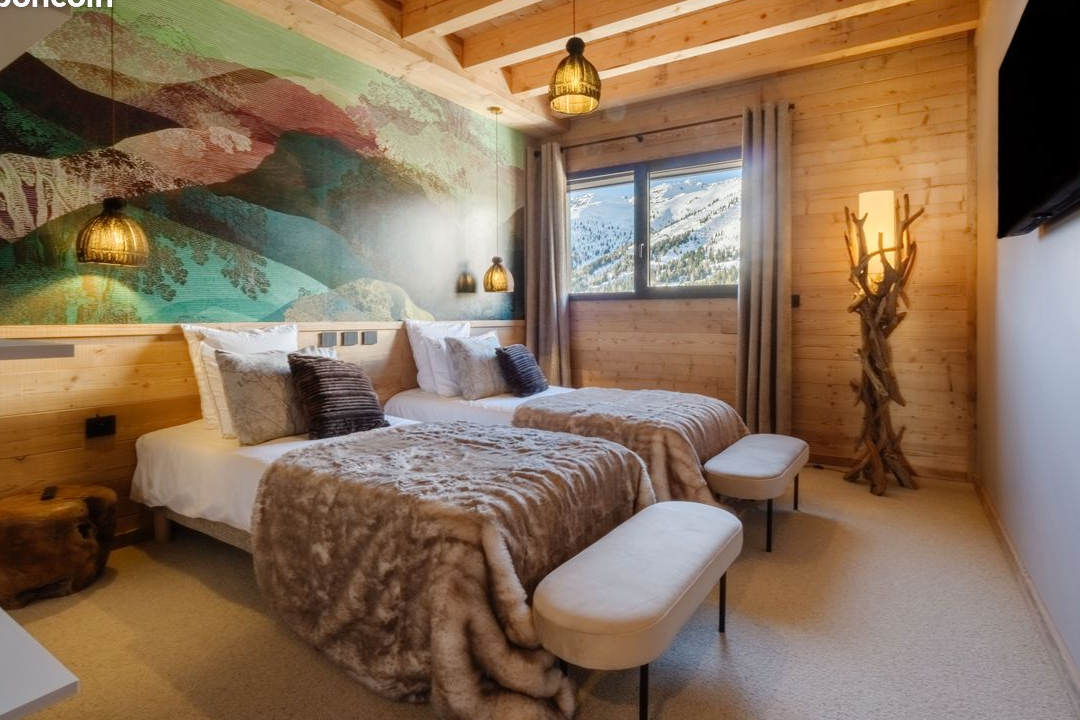 Chalet 5*, 14 personnes, au pied des pistes, avec Spa, Sauna, Hammam et Cinéma - SFL / Valmorel - Savoie