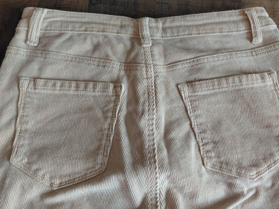 NINA CARTER Pantalon velours crème bootcut MRH49