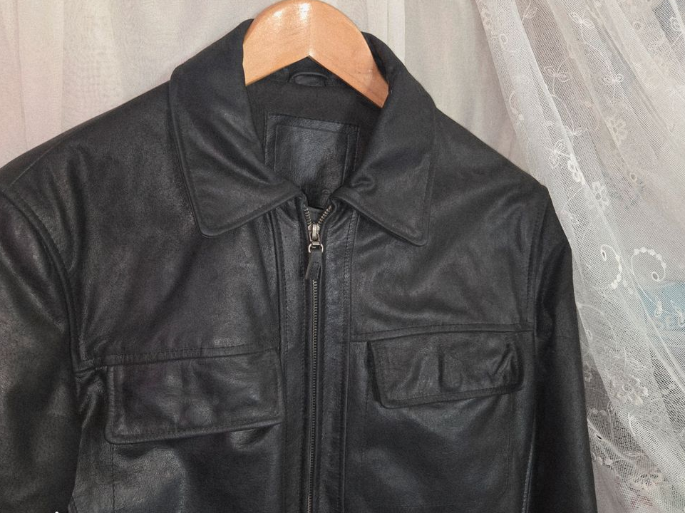 Blouson cuir noir 