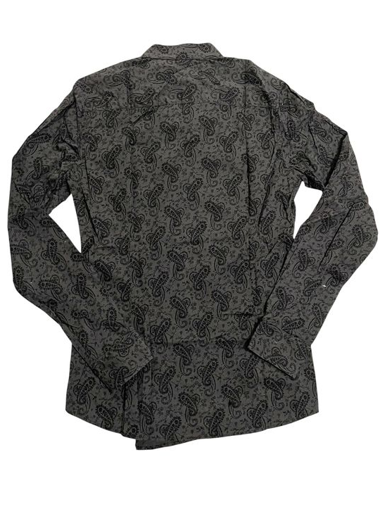 Chemise grise à motifs - M