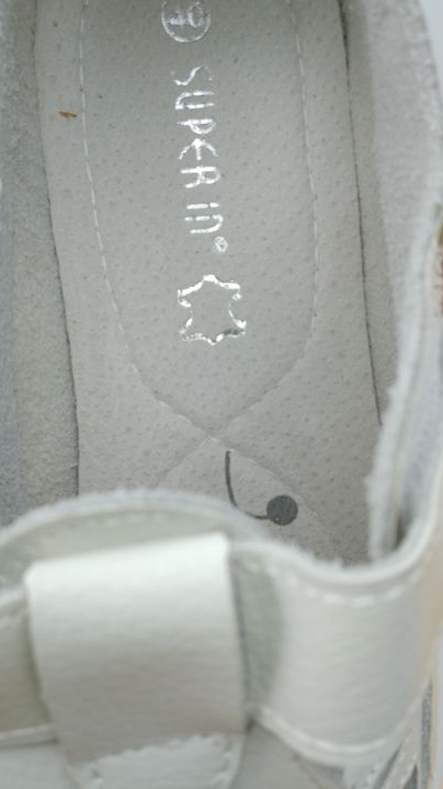 Sandales cuir blanc La bottine souriante P. 40