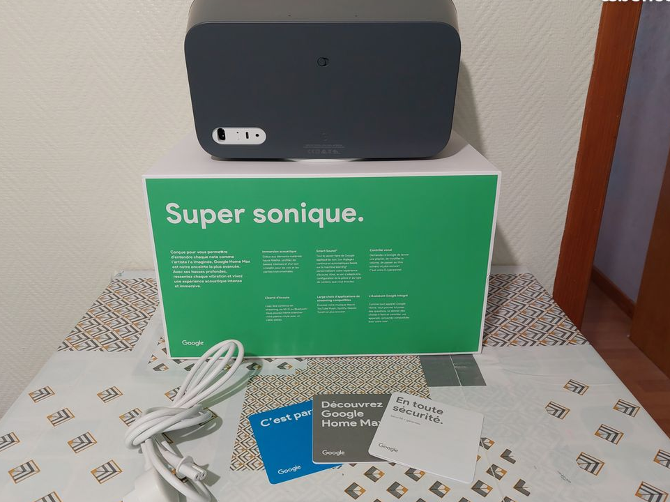 Google home max en excellent état comme neuf