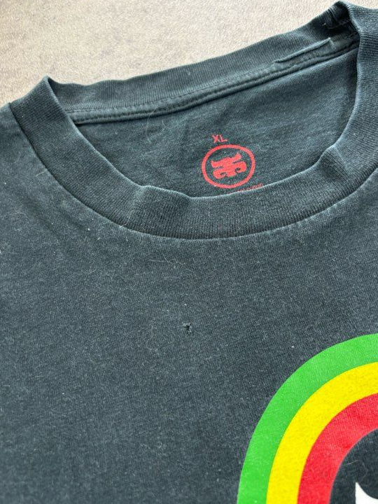 T-shirt Ipath Y2K vintage 90s noir à manches longues 100% coton - XL slim