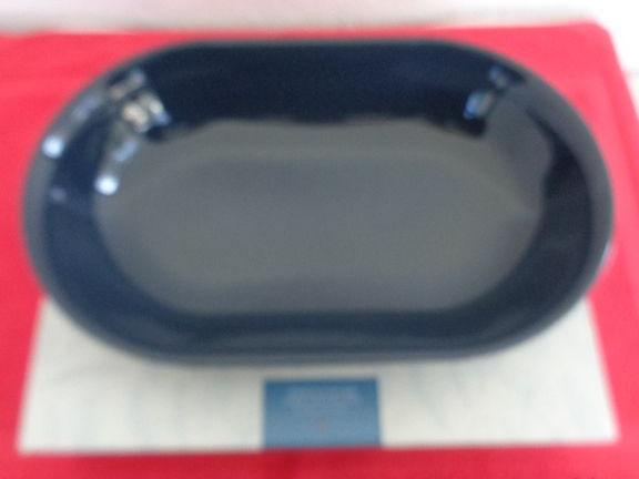 Grand Plat au Four- Porcelaine bleu-