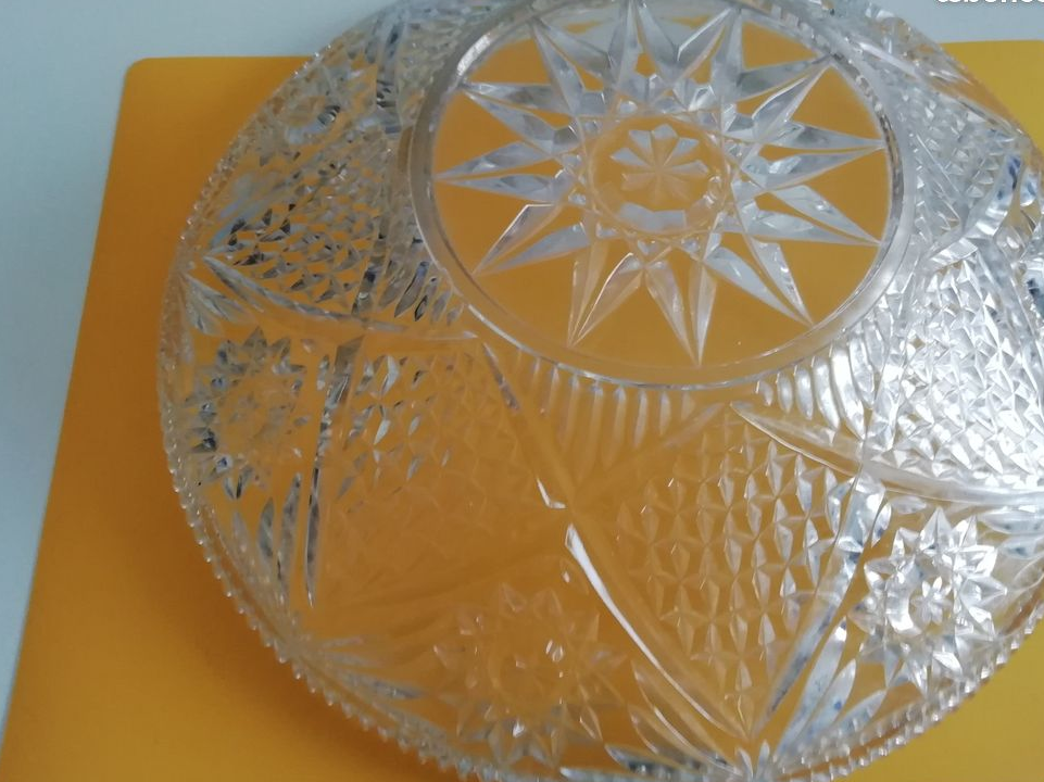 Grande coupe en verre vintage