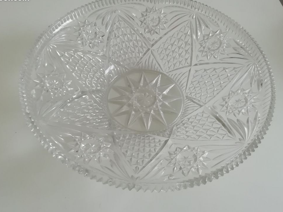Grande coupe en verre vintage
