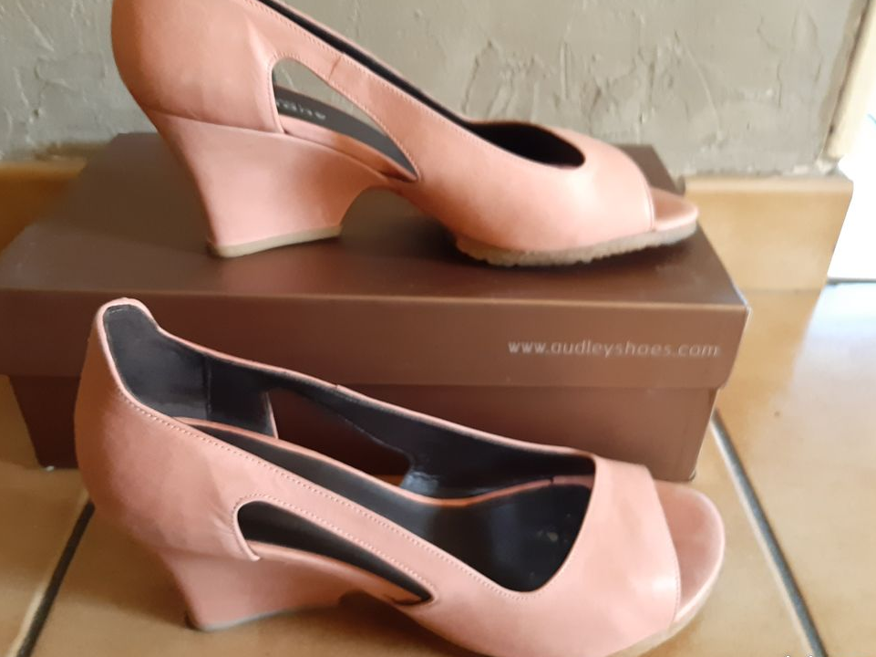 Audley - Chaussures à talons en cuir, saumon Talon : 5,5 cm