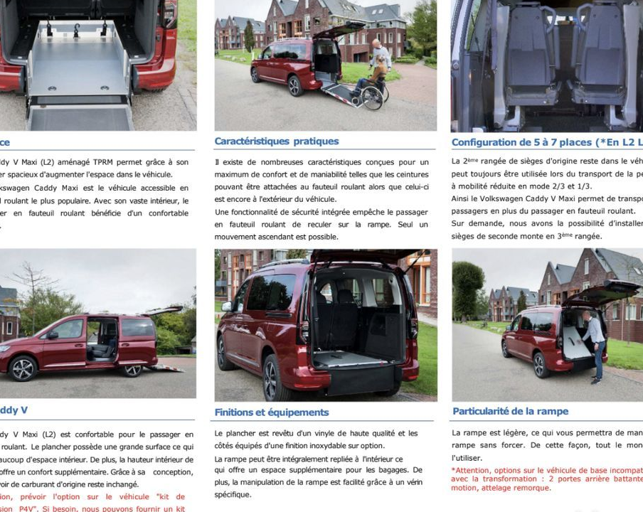 Caddy Maxi TPMR Neuf en Stock / Finition STYLE / TDI 122CV BVA DSG TPMR (Plusieurs véhicules sont disponibles sur notre parc)