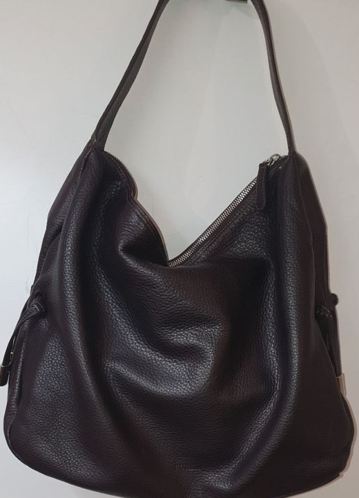 Magnifique sac hobo Furla cuir grainÃ© chocolat