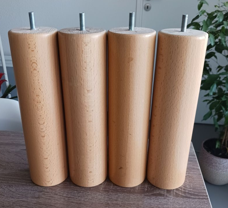 Lot de 4 pieds de lit de 25 cm