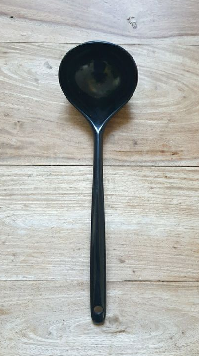 Accessoire de cuisine vaisselle louche en plastique noir